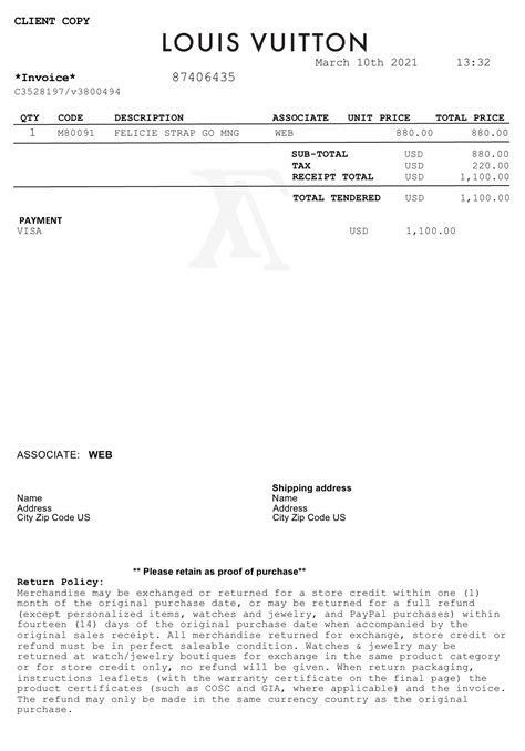 louis vuitton receipt psd|louis vuitton receipt template free.